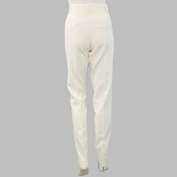 M Off White Polyester Blend Rhinestone Studded Peak Lapel Pantsuit - Picture 5 of 13